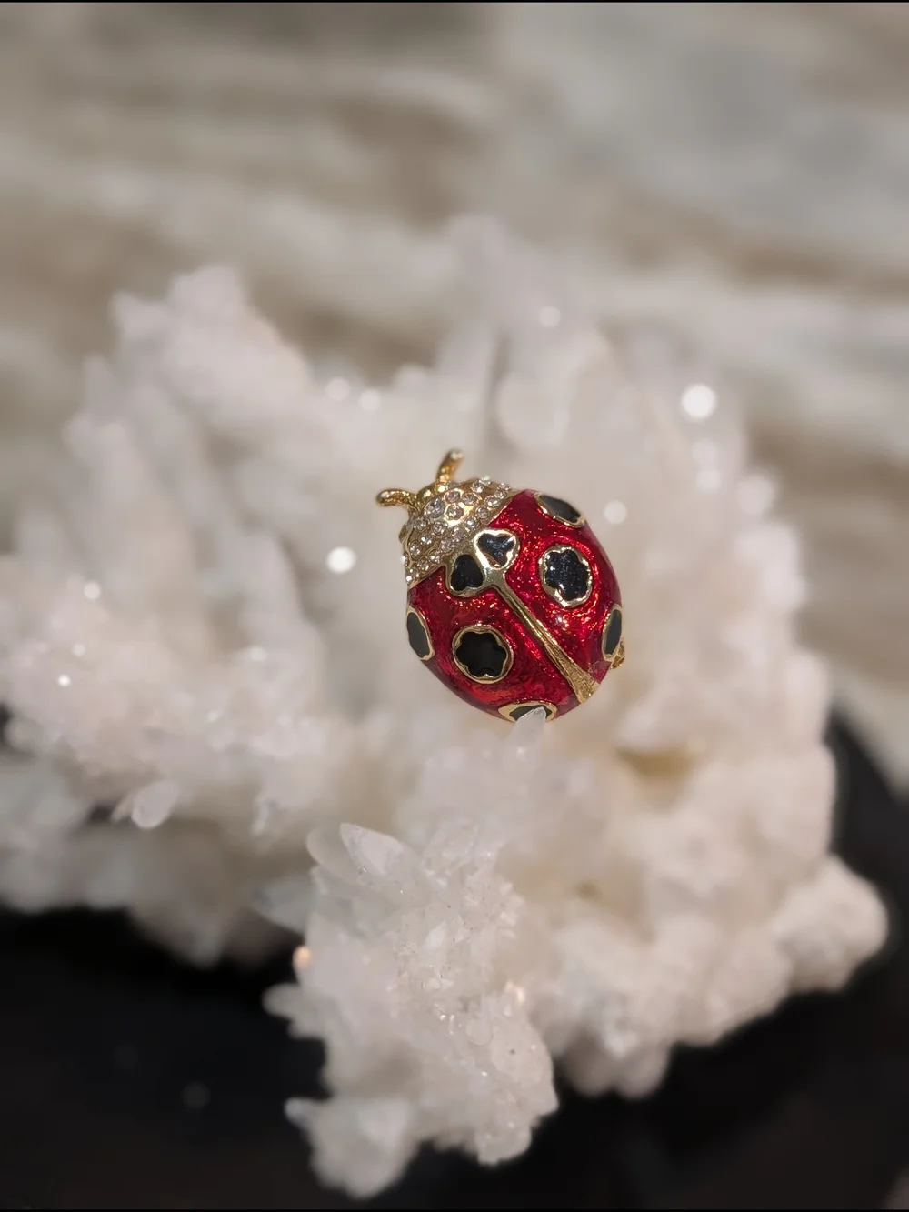 Gold-Tone Red Ladybug Pin - Picture 3 of 4